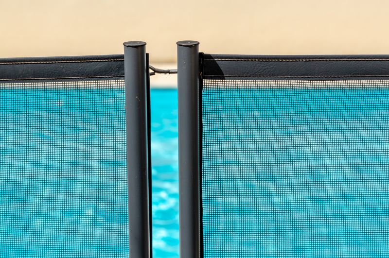 Mesh Fence Securing Pool Area